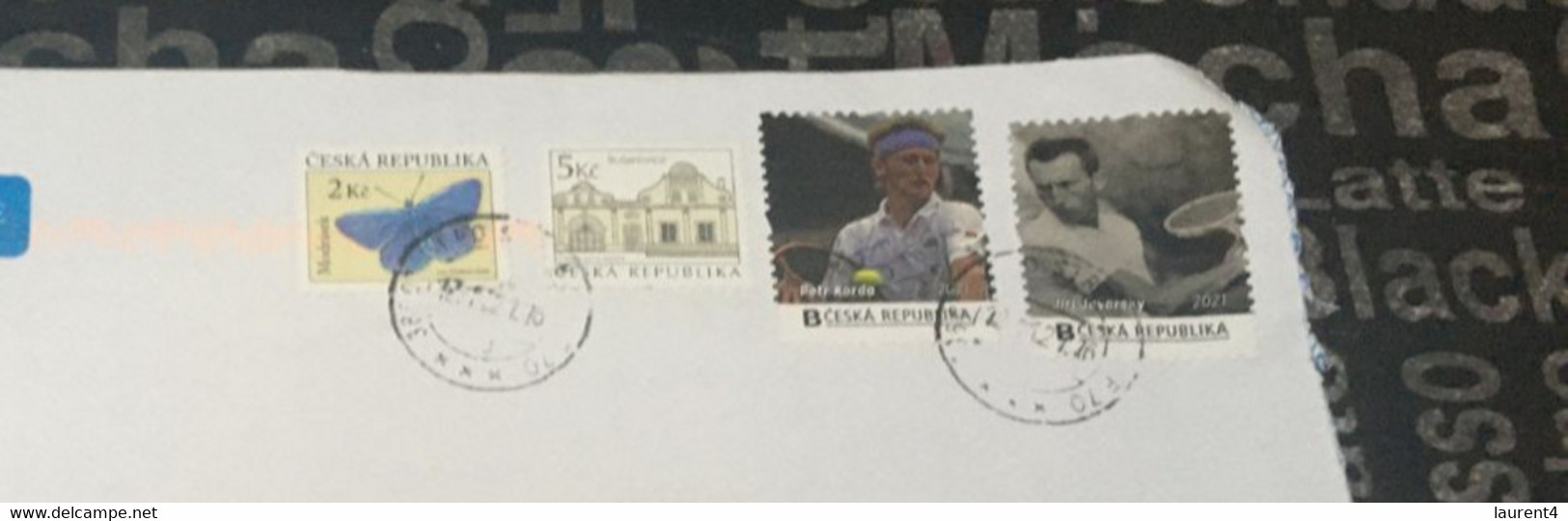 (1 E 26) Large Letter Posted From Czech Republic (during COVID-19 Pandemic) 4 Stamps (2 With Tennis) - Briefe U. Dokumente