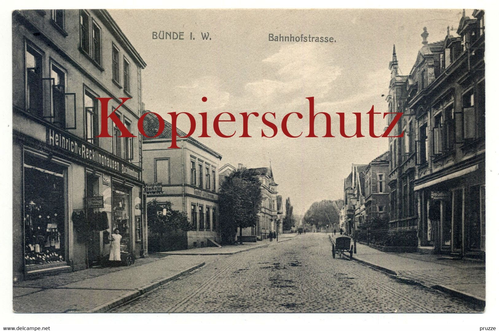Bünde 1911, Bahnhofstrasse - Buende