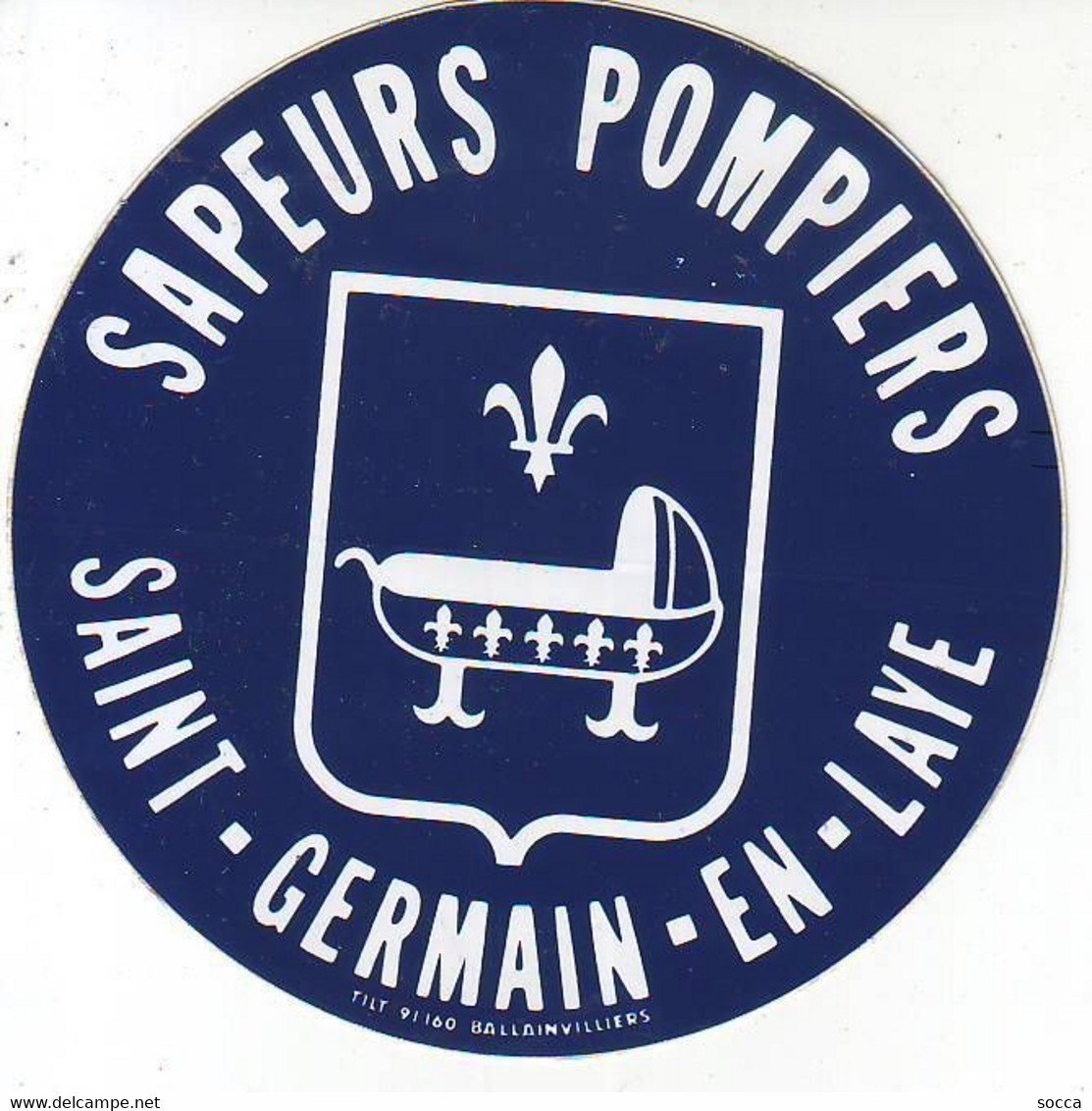 Autocollant  SAPEUR-POMPIER - SAINT-GERMAN-EN - LAYE ( Yvelines ) - Other & Unclassified