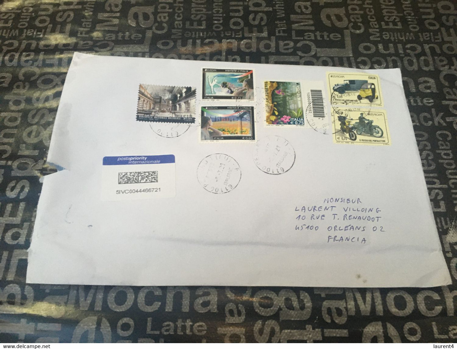 (1 E 26) Large Letter Posted From Italy (during COVID-19 Pandemic) With EUROPA 5 Stamps On One Cover ! - 2021-...: Used