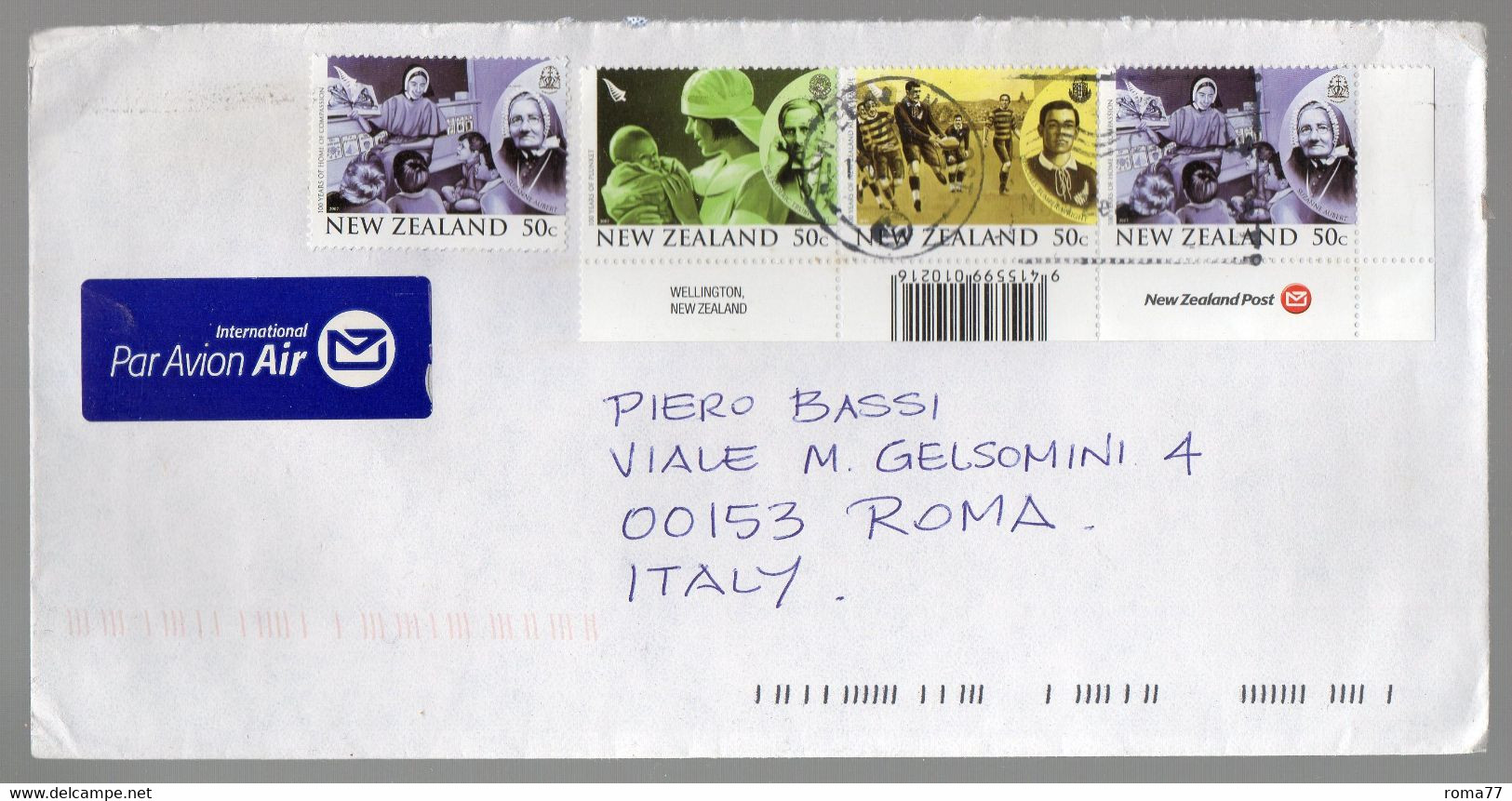 TZ1161 - NUOVA ZELANDA , Lettera Per L'Italia - Brieven En Documenten