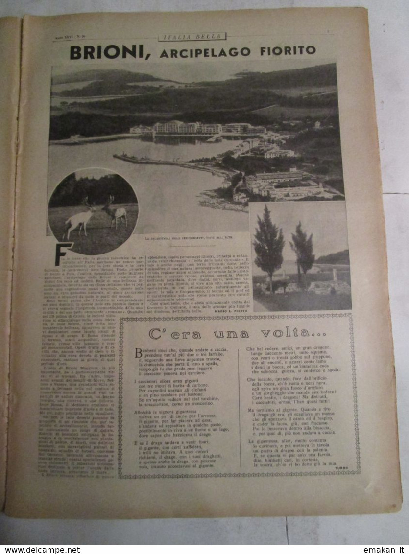 # CORRIERE DEI PICCOLI N 36 / 1934 BRIONI (ISTRIA) / L'IMPERO DEI SAMURAI - Corriere Dei Piccoli