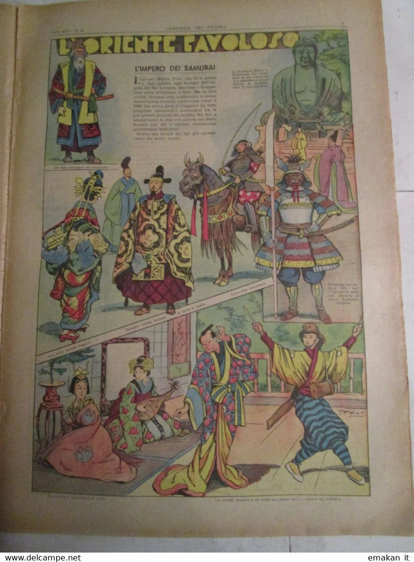 # CORRIERE DEI PICCOLI N 36 / 1934 BRIONI (ISTRIA) / L'IMPERO DEI SAMURAI - Corriere Dei Piccoli