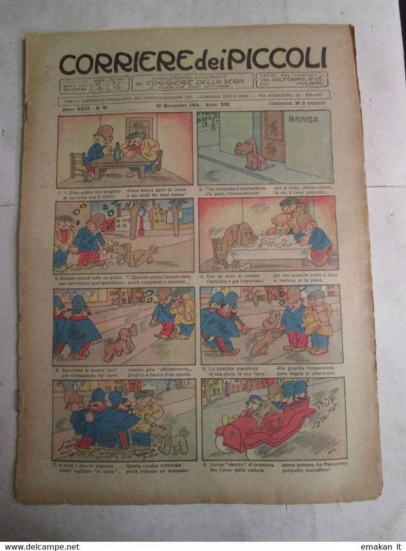 # CORRIERE DEI PICCOLI N 46 / 1934 AGELLO SULLE ACQUE DEL GARDA / ORIENTE FAVOLOSO - Corriere Dei Piccoli