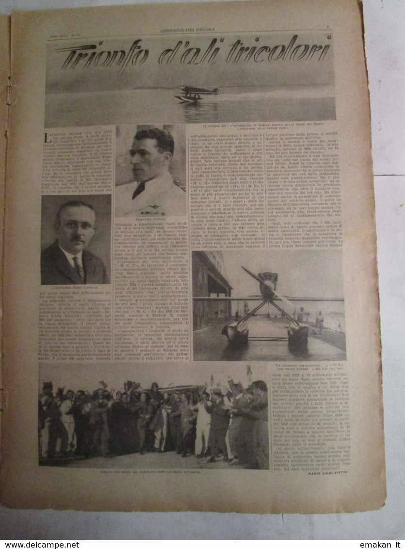 # CORRIERE DEI PICCOLI N 46 / 1934 AGELLO SULLE ACQUE DEL GARDA / ORIENTE FAVOLOSO - Corriere Dei Piccoli