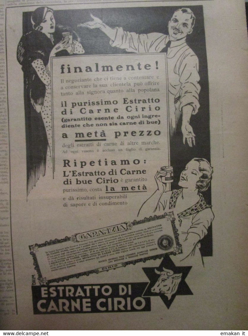 # CORRIERE DEI PICCOLI N 47 / 1934  PUBBLICITA' CIRIO - Corriere Dei Piccoli