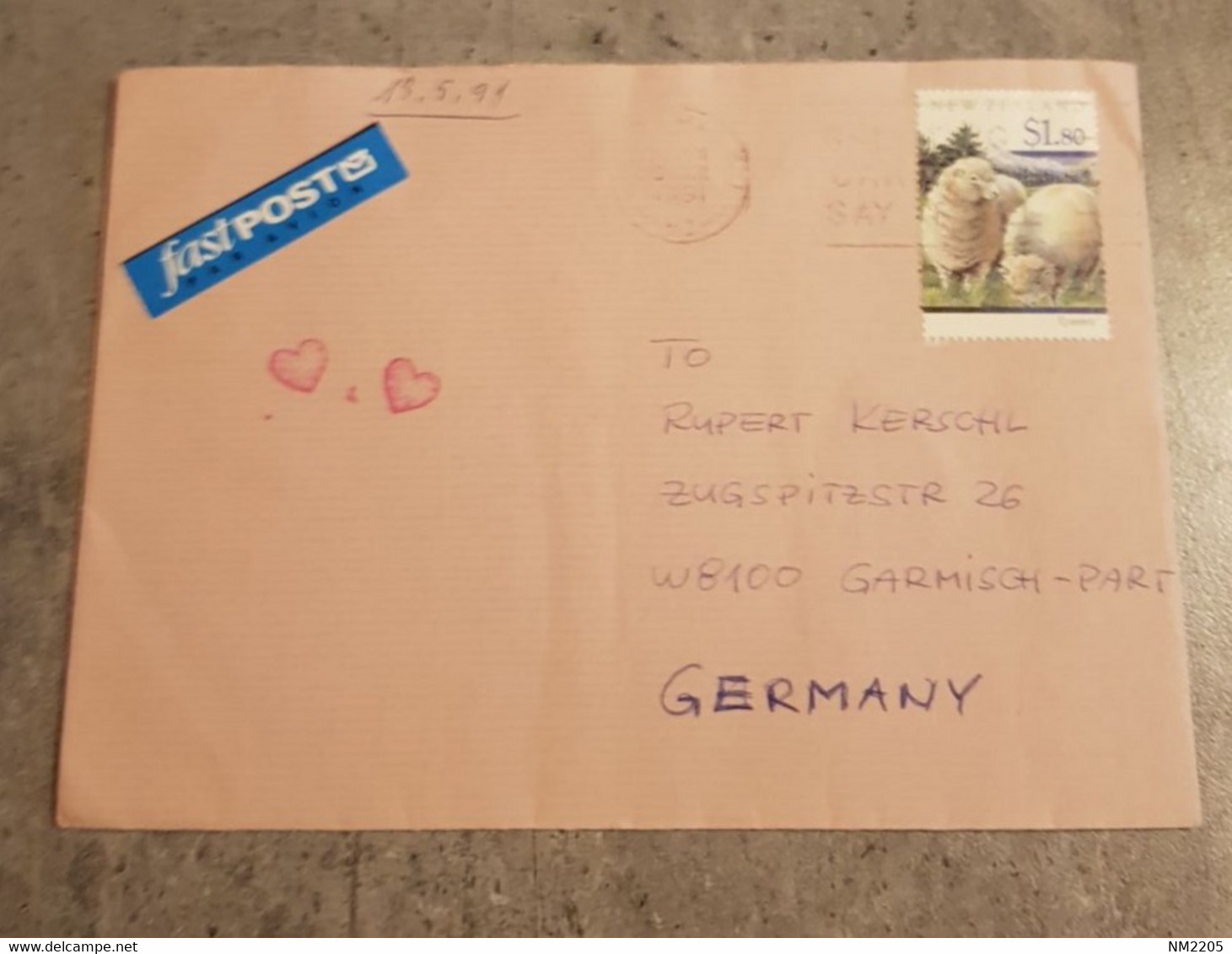 NEW ZEALAND COVER CIRCULED YEAR 1991 SEND TO GERMANY - Cartas & Documentos