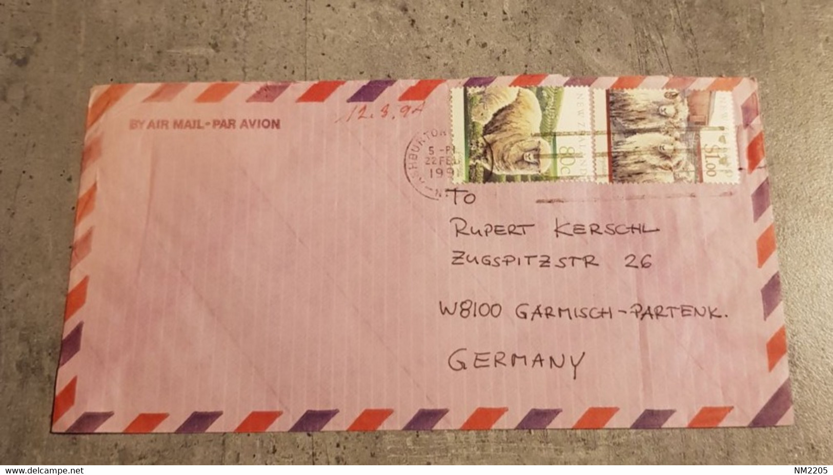 NEW ZEALAND COVER CIRCULED  SEND TO GERMANY - Lettres & Documents