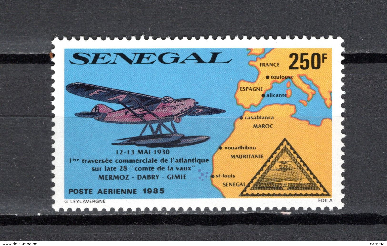 SENEGAL PA N° 165  NEUF SANS CHARNIERE  COTE  4.50€    AVION CARTE - Senegal (1960-...)