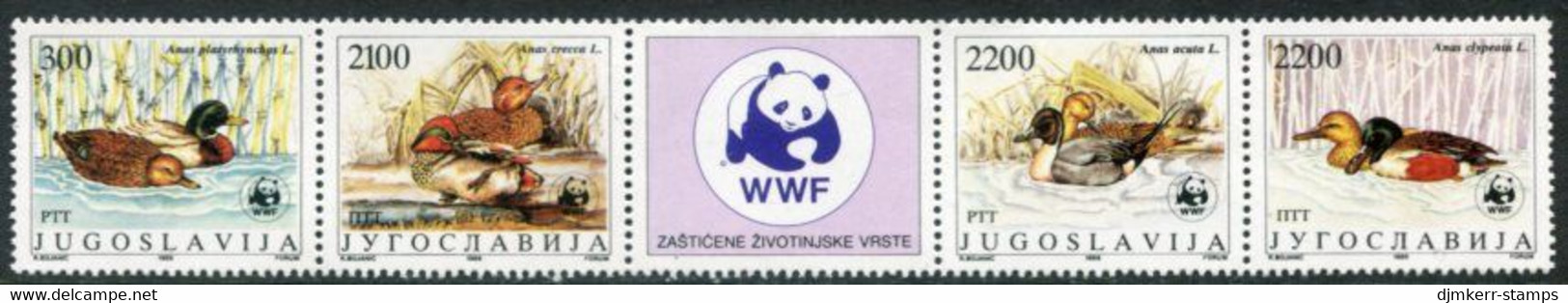 YUGOSLAVIA 1989 WWF: Ducks In Strip  MNH / **.  Michel 2328-31 - Ungebraucht