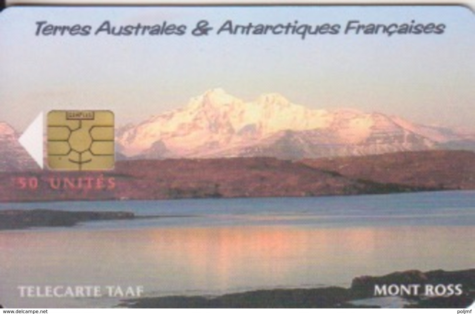 Télécarte 50U, Tirage 1500, Le Mont Ross (Montagne Enneigée, Paysage, ...) - TAAF - French Southern And Antarctic Lands