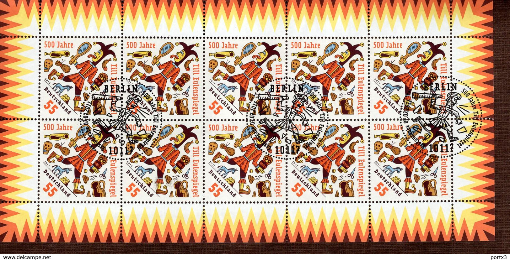 Bund Kleinbogen 2880 Eulenspiegel Gestempelt Used - 2011-2020