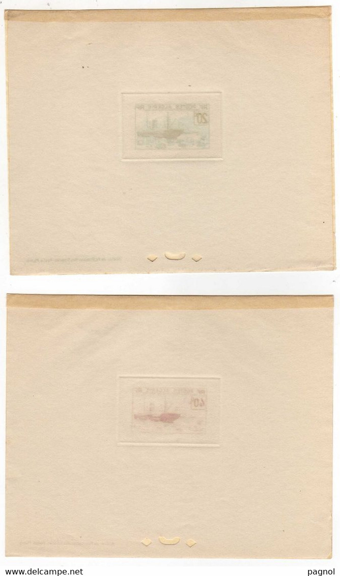 Algérie : Epreuve De Luxe : Exposition Internationale New York 1939 N° 153 / 157 ( F. 15,5 X12,5 ) - Cartas & Documentos