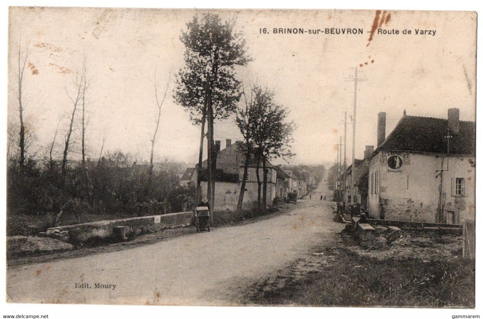 58 BRINON SUR BEUVRON - Route De Varzy - Cpa Nièvre - Brinon Sur Beuvron