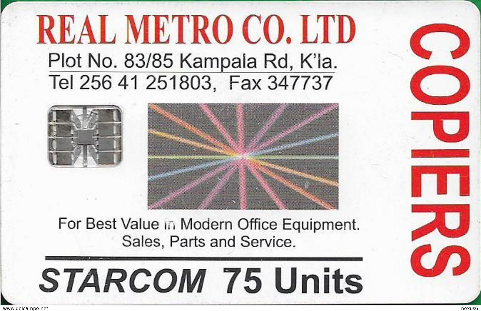 Uganda - Starcom - Real Metro Co. Ltd, SC7, 75U, Used - Uganda