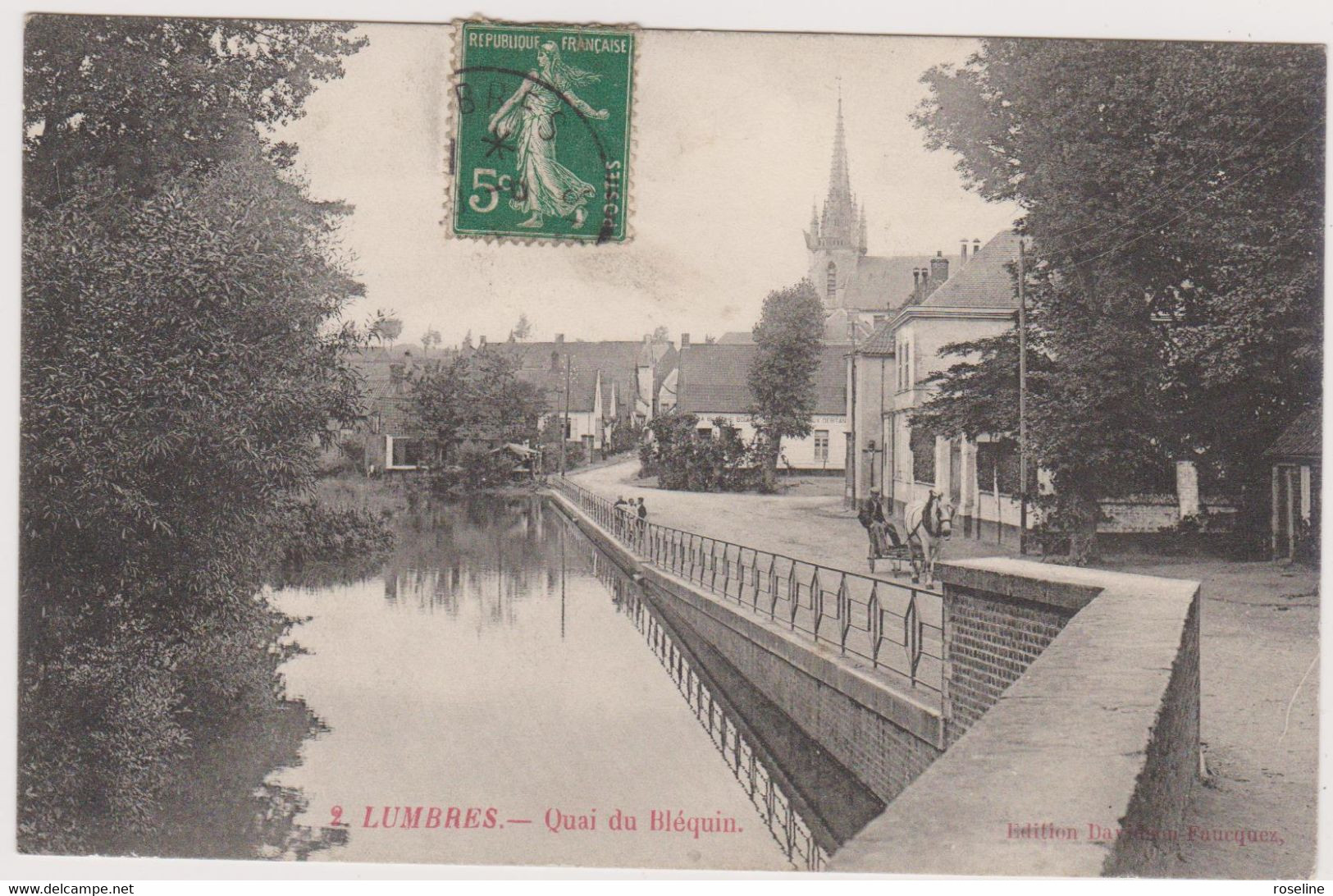 62  LUMBRES - Quai Du Bléquin - CPA N/B  9x14 TBE - Lumbres