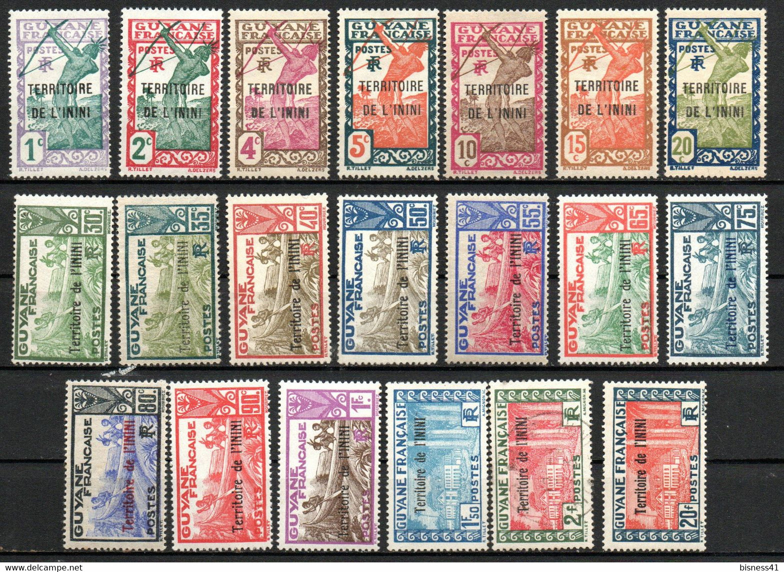 Col24 Colonies Inini N° Entre 1 & 28 Neuf X MH Ou Sans Gomme Ou Oblitéré: 65,25 € - Unused Stamps