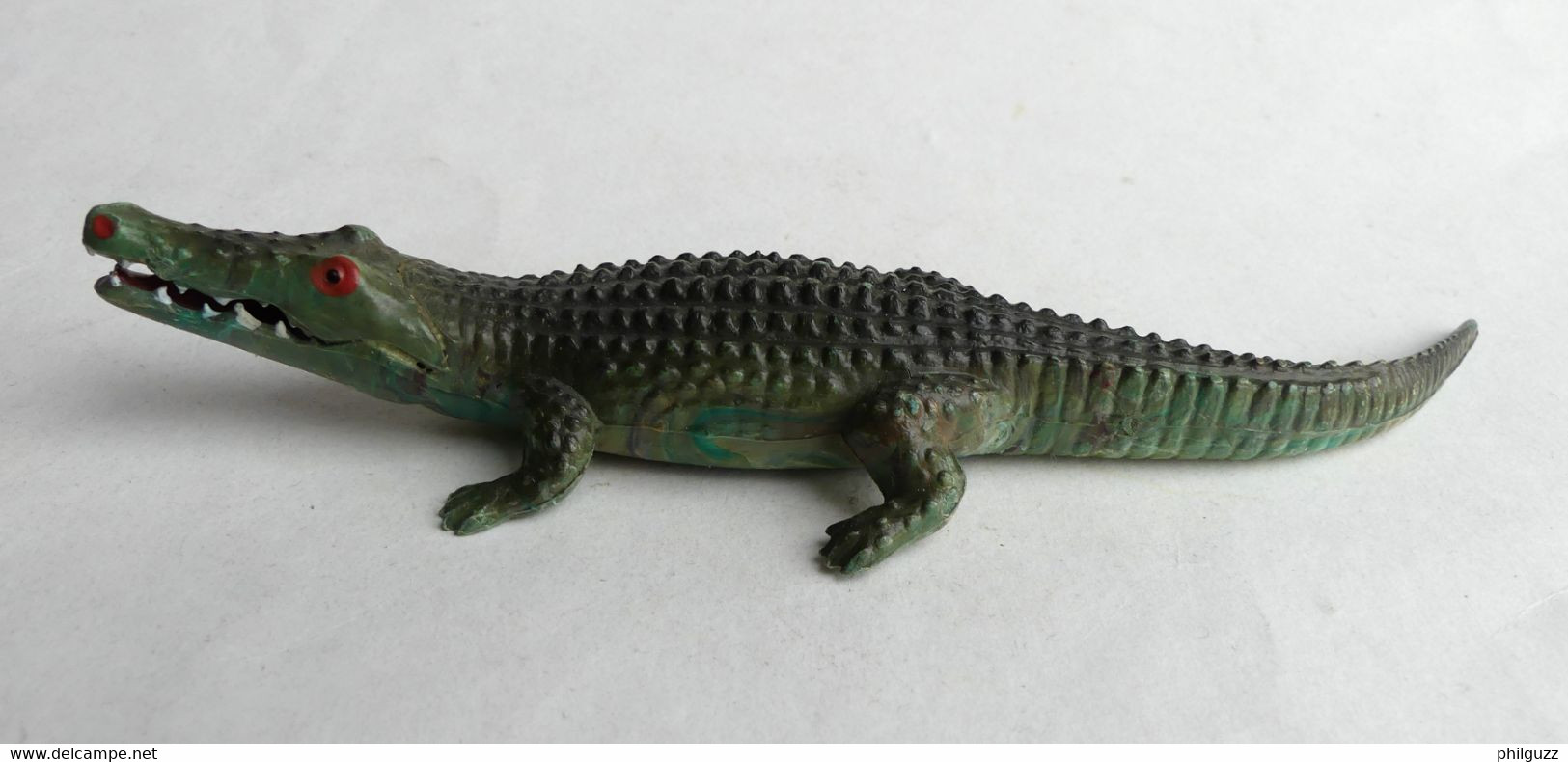 Figurine STARLUX  - ANIMAUX - CROCODILE 1704 ZOO CASSE Pas Clairet Elastolin Ougen Jim Cyrnos - Starlux