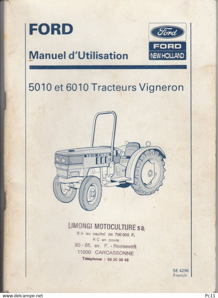 -Tracteur FORD 5010 Et 6010 Vigneron- Manuel D'utilisation Et D'entretien- - Tractors