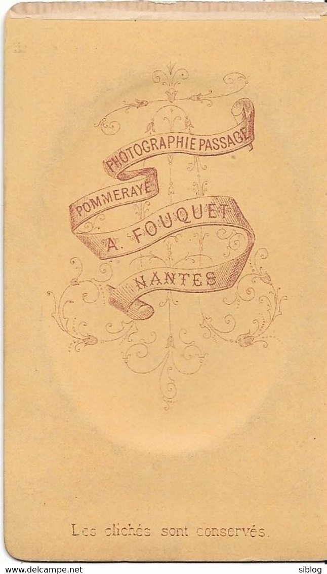 CDV - Jeune Homme à La Moustache (A. Fouquet - Nantes) - Altri & Non Classificati