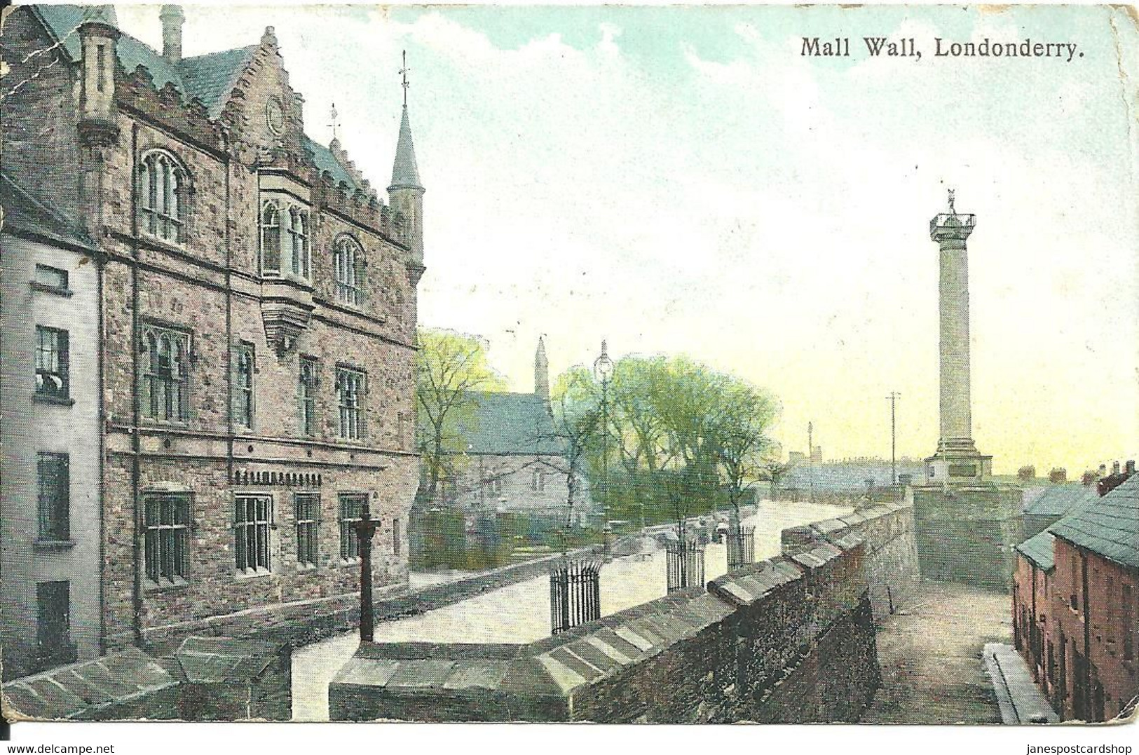 MALL WALL - LONDONDERRY - NORTHERN IRELAND - POSTALLY USED 1947 - SLOGAN POSTMARK - Londonderry