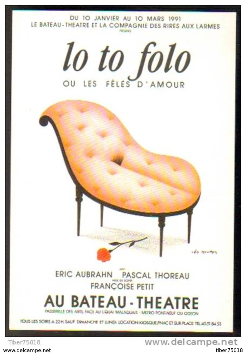 Carte Postale : Lo To Folo - Au Bateau-Théâtre - Illustration Léo Kouper (1991) - Kouper