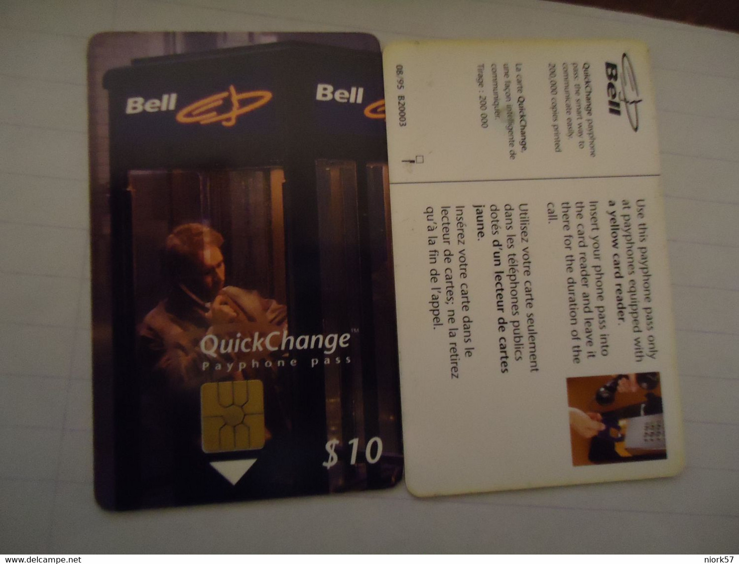 CANADA  USED CARDS  BELL  ADVERTISING TELEPHONES  2 - Canada