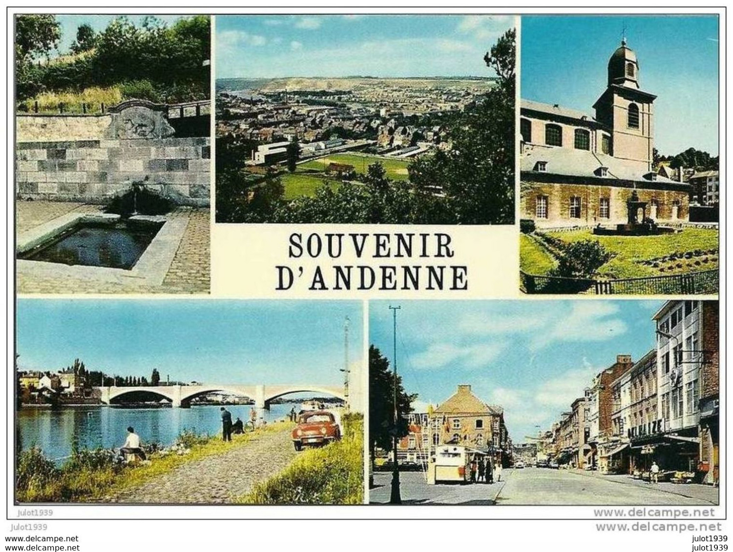 ANDENNE ..-- LOT de 7 cartes semi-modernes de ANDENNE . Très petit prix .