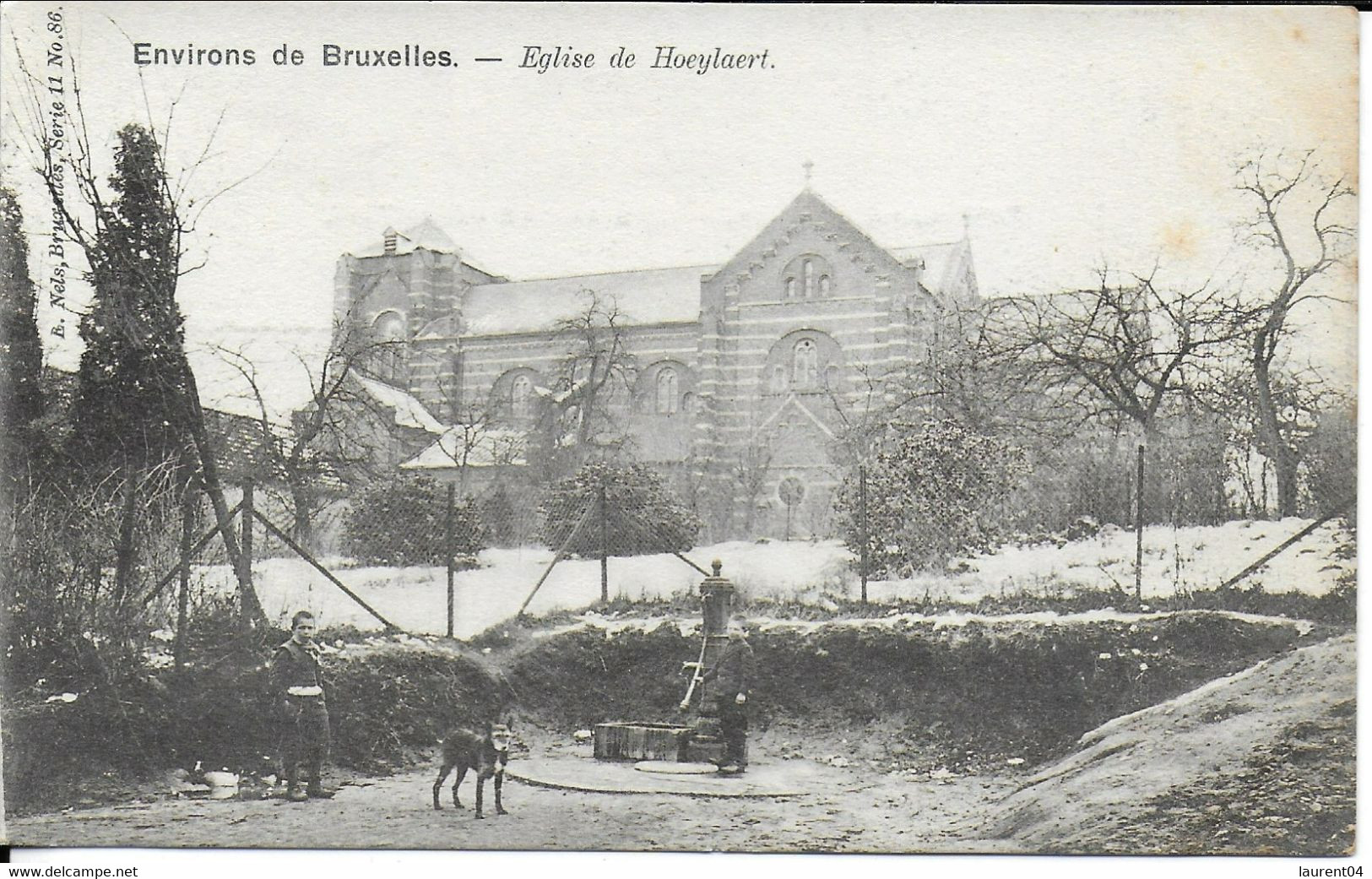 HOEILAART. HOEYLAERT. L'EGLISE. ANIMATION. FONTAINE. ENFANTS. CHIEN. ENVIRONS DE BRUXELLES. NELS SERE 11 N°86 - Hoeilaart