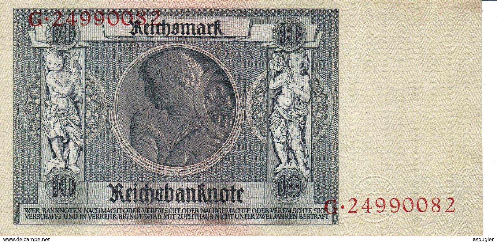 GERMANY 10 Reichsmark 1929 EXF P-180a "free Shipiing Via Registered Air Mail". - 10 Reichsmark