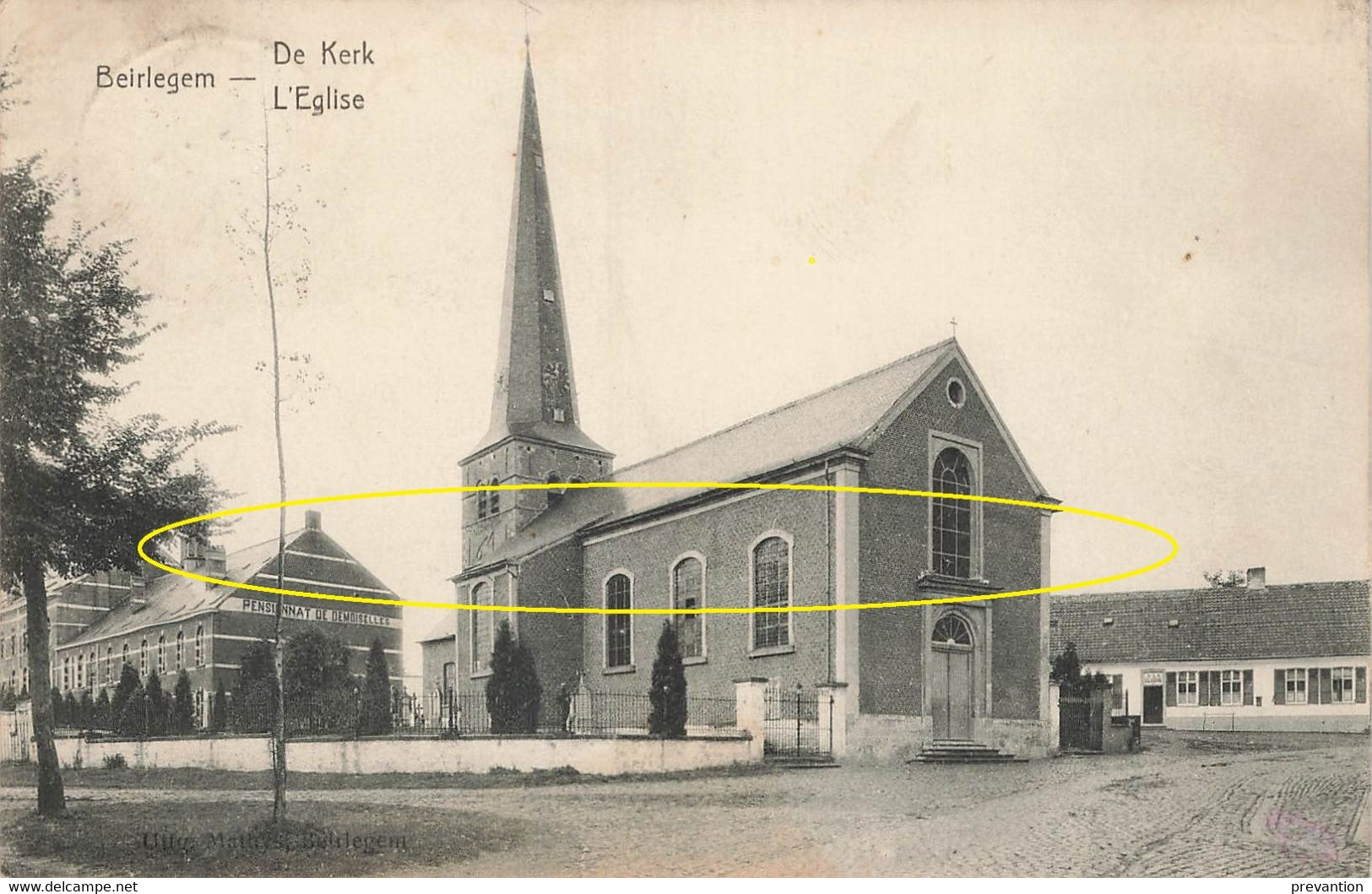 BEIRLEGEM - De Kerk - Carte Circulé En 1924 - Zwalm