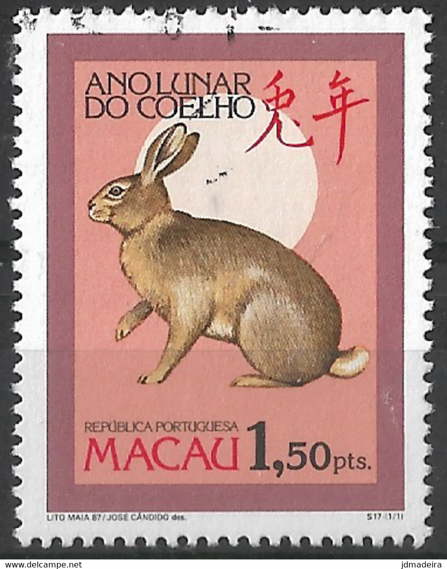 Macau Macao – 1987 Rabbit Year Used Stamp - Gebruikt