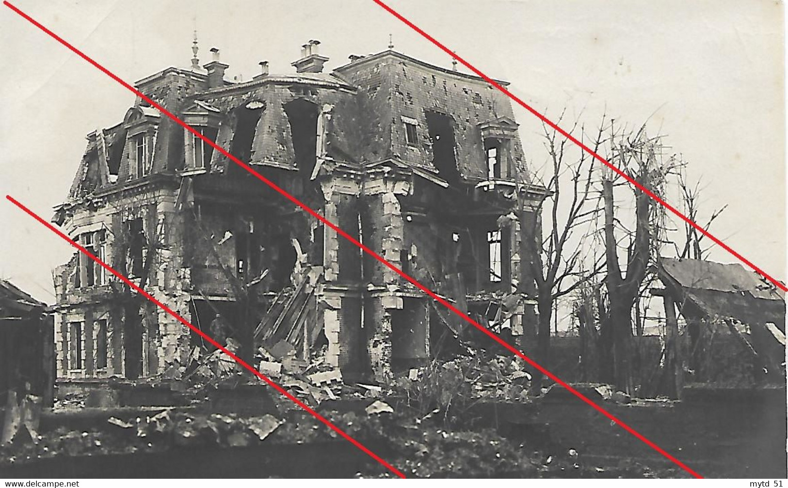 80-Miraumont X 2 Le Chateau Photo Et Photo Carte Allemande égise Et Chateau - Altri & Non Classificati