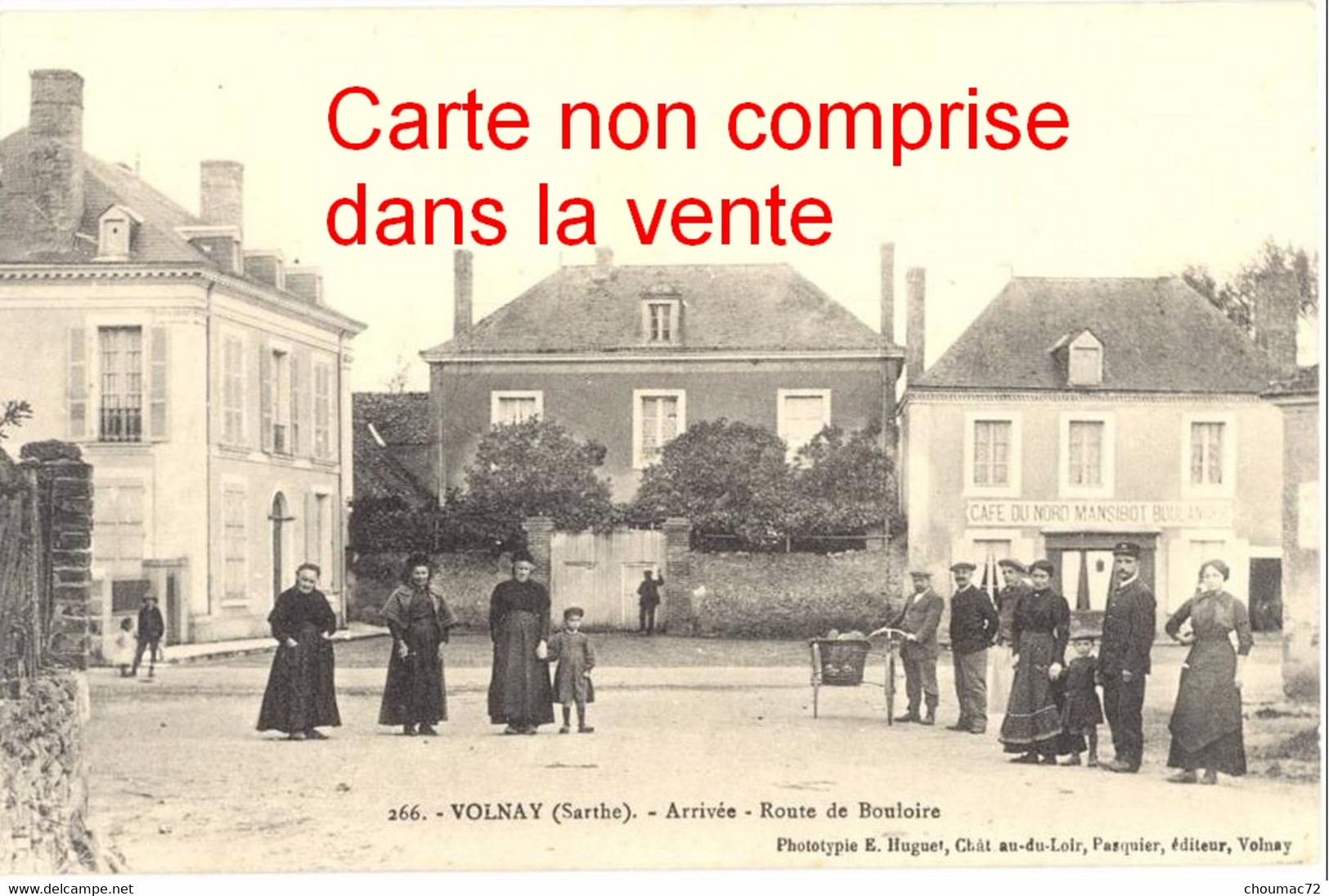 1603, Sarthe, Volnay, Carte Photo, Route De Bouloire, Cavalcade Avec Les Pompiers, Non Voyagée, 1 Trou De Punaise, Petit - Altri & Non Classificati