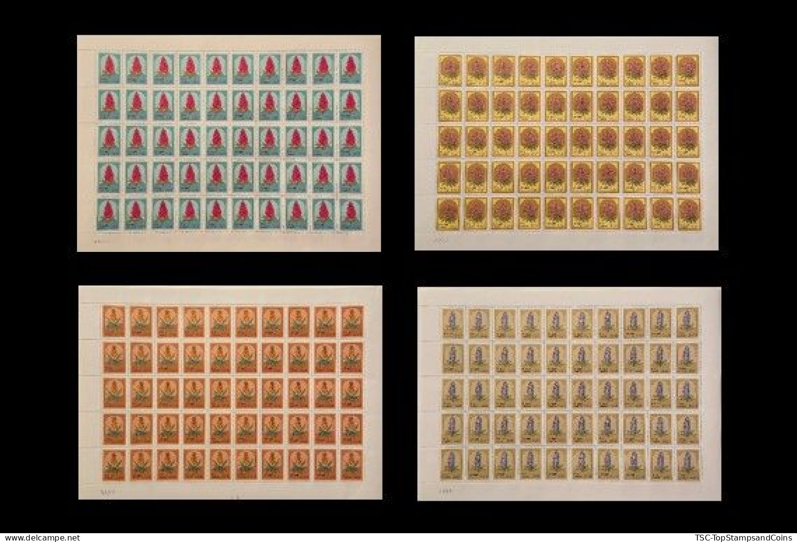 POR@1537-40MNH - Complete Set Of 4 Full Sheets Of 50 MNH Stamps - "Flores Regionais Da Madeira" - Portugal - 1981 - Full Sheets & Multiples