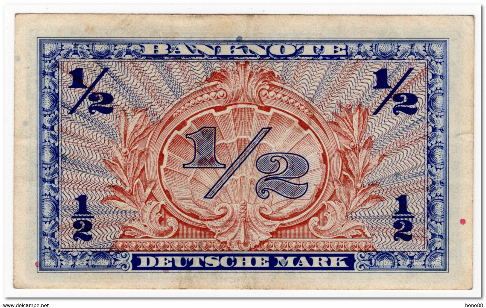 GERMANY,FEDERAL REPUBLIC,1/2 MARK,1948,P.1,VF-XF - Other & Unclassified