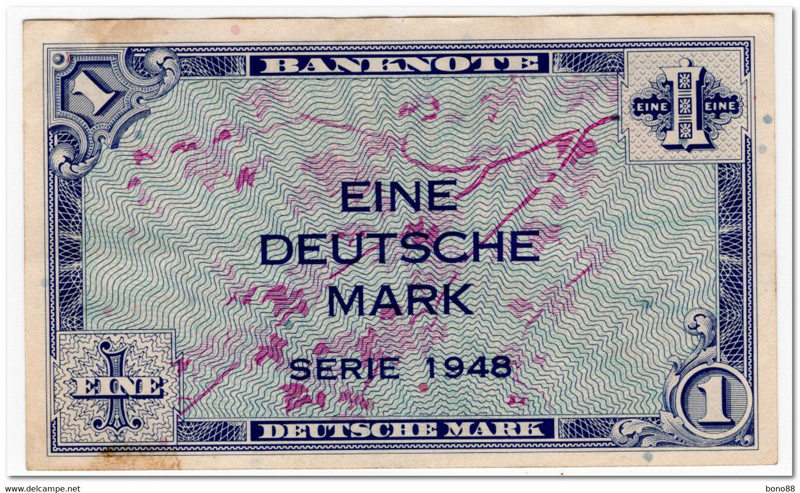 GERMANY,FEDERAL REPUBLIC,1 MARK.Ç,1948,P.2,VF+ - Sonstige & Ohne Zuordnung