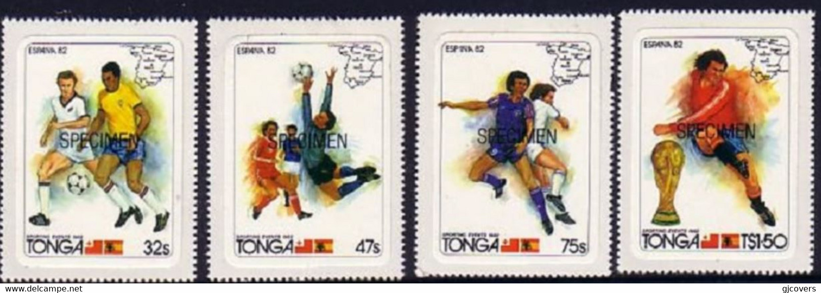 Tonga 1982 World Cup Football - Soccer Specimen Set - Tonga (1970-...)