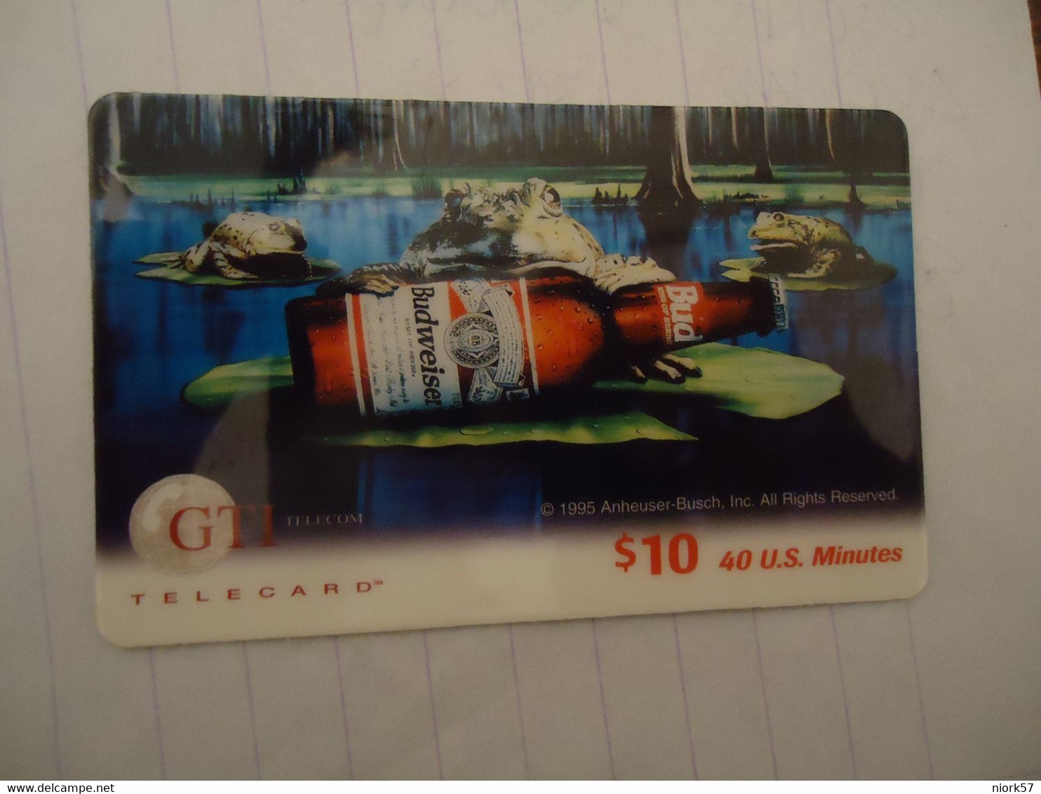 CANADA PREPAID  USED CARD  ADVESTISING DRINK  FROG - Krokodile Und Alligatoren