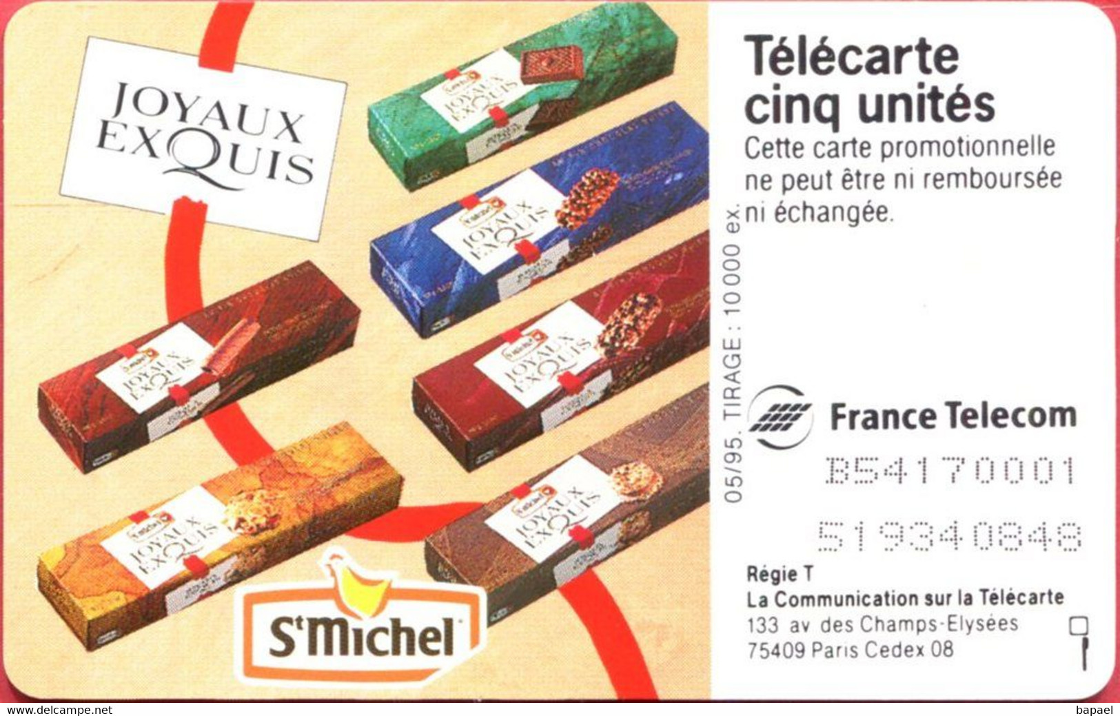 Télécarte Réf Pho Gn147 (1994) - Thème Alimentaire - St-Michel (Recto-Verso) - Lebensmittel