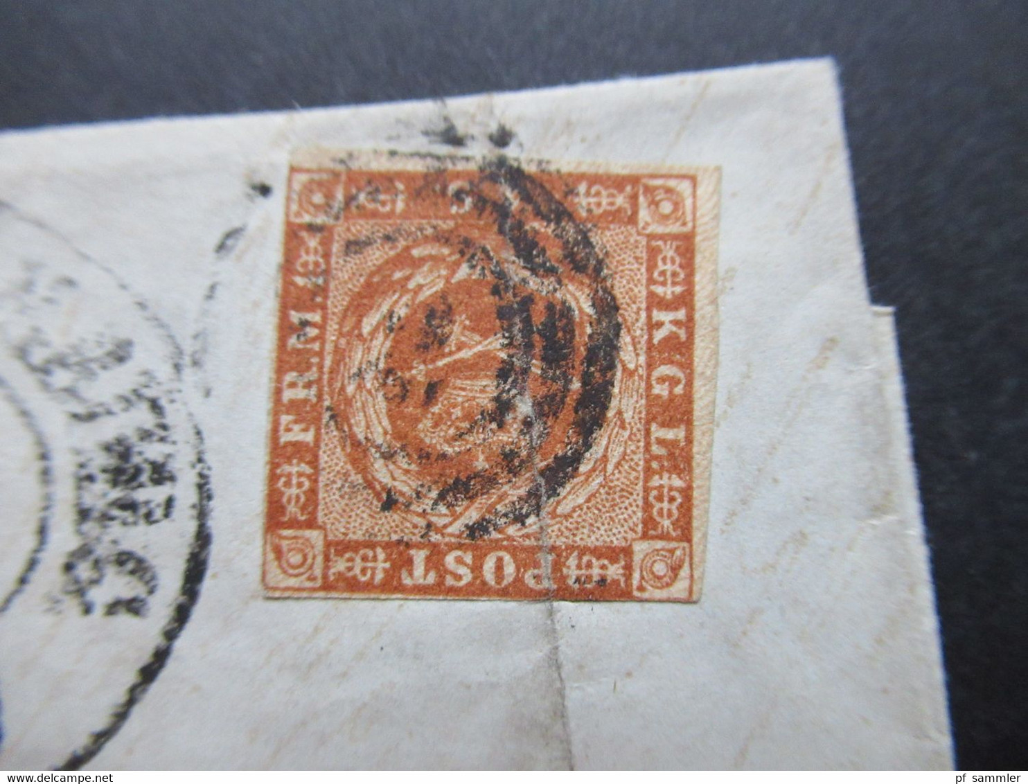 AD 1858 Dänemark / Hamburg Königlich Dänisches Ober Postamt Doppelkreisstempel KDO PA Und Nummerstempel 2 - Hamburg