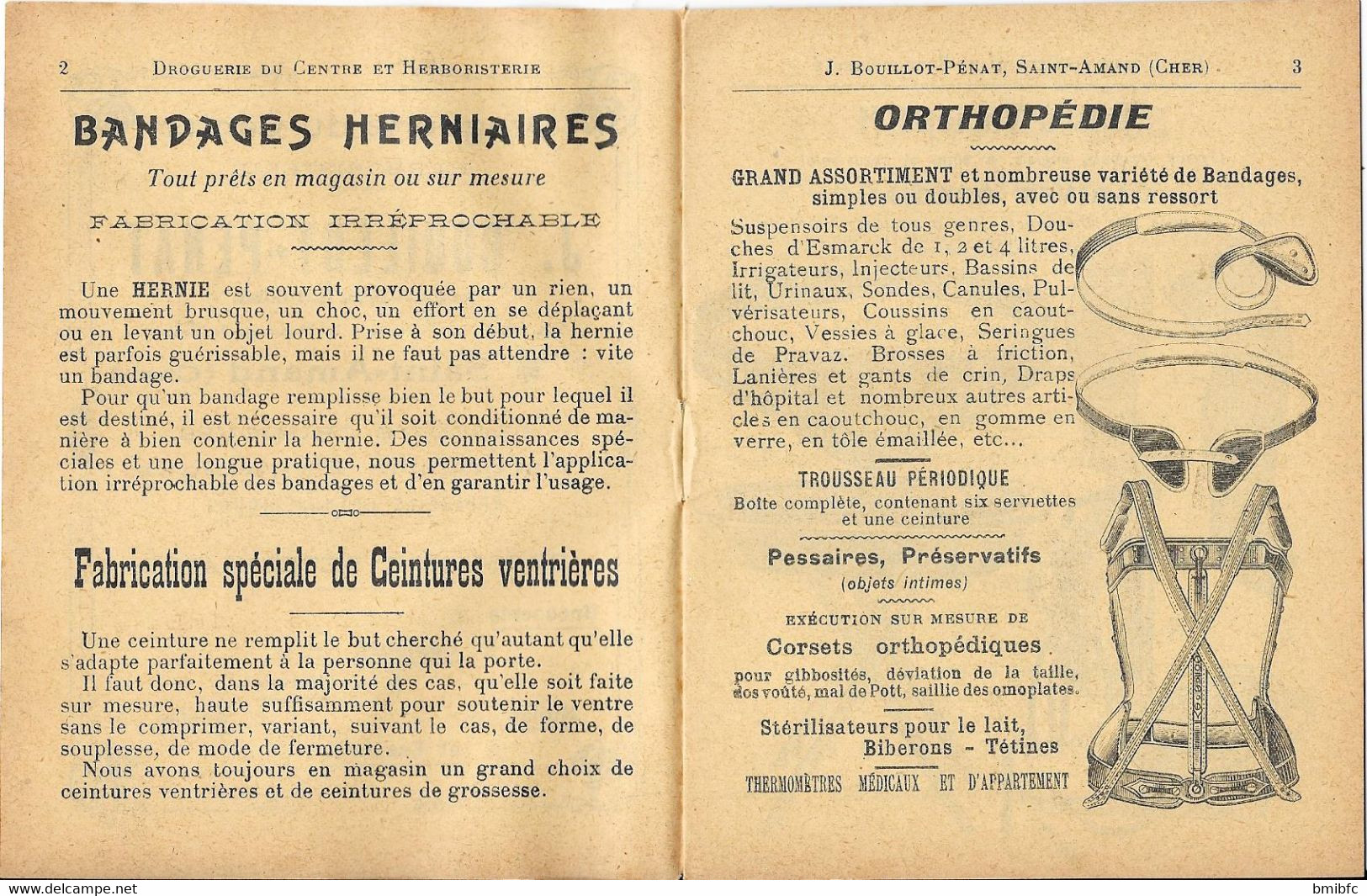 Droguerie Du Centre -Herboristerie - J. BOUILLOT - PÉNAT - Saint-Amand (Cher) Dépôt Peinture  RIPOLIN - Droguerie & Parfumerie