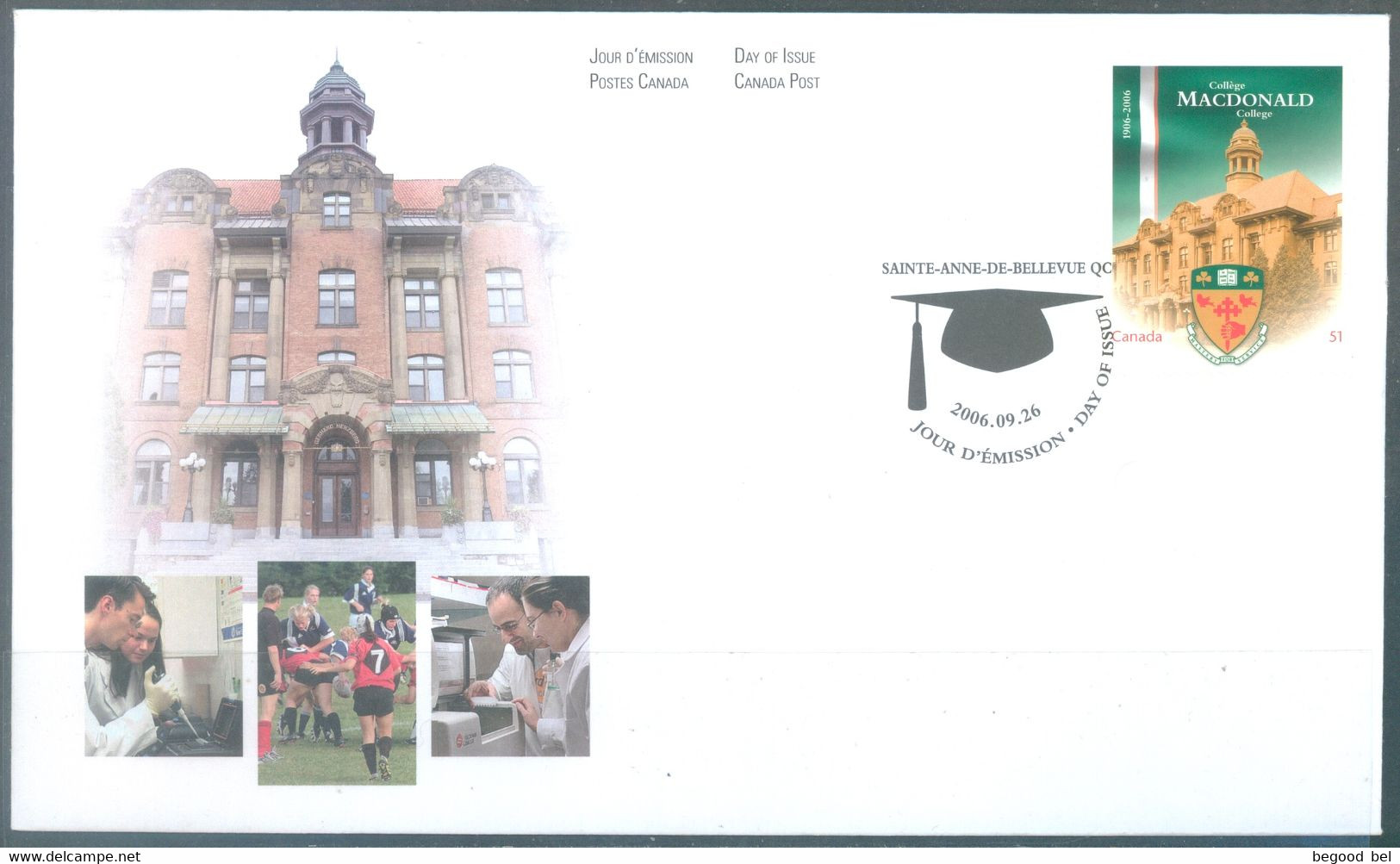 CANADA - FDC - 26.9.2006 - MACDONALD COLLEGE - Yv 2239 - Lot 24370 - 2001-2010