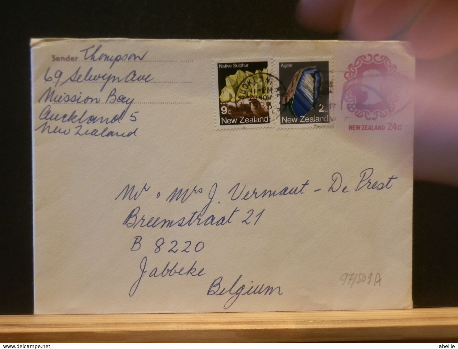 97/510 ENVELOPE TO BELG.1983 - Postal Stationery