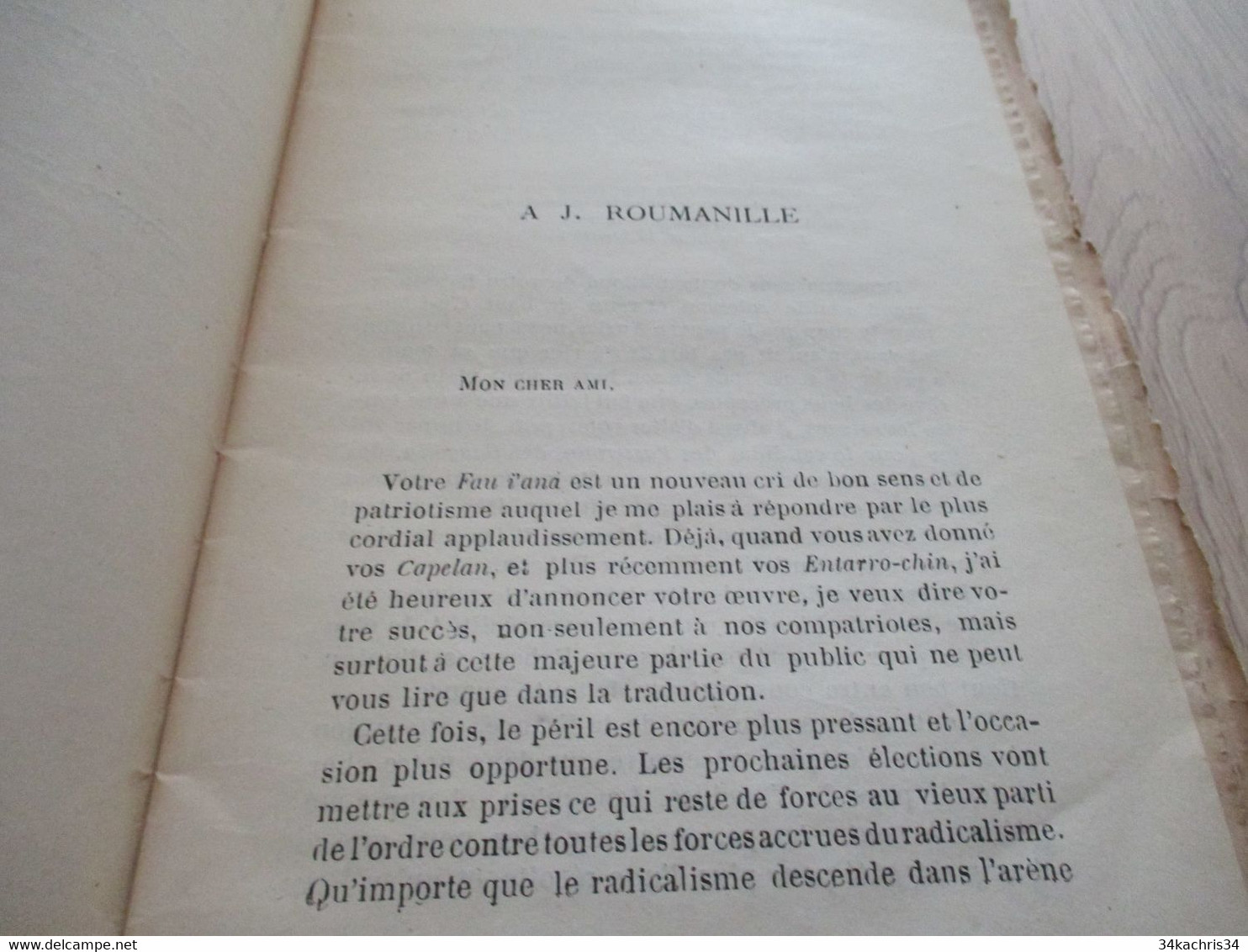 Provençal Félibrige  Mistral  Fau L'Ana 1877 Dialogo Prouvençau Envoi De J.Roumanille Rare édition Bilnigue - Libros Autografiados