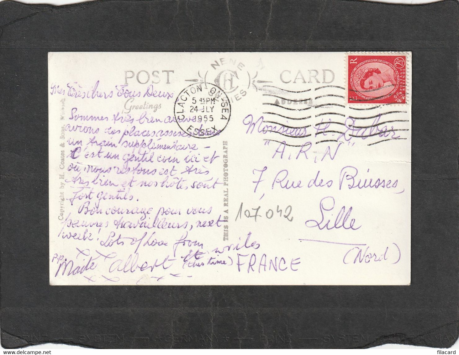 107042          Regno  Unito,  Greetings  From  Holland-on-Sea,  VG  1955 - Clacton On Sea