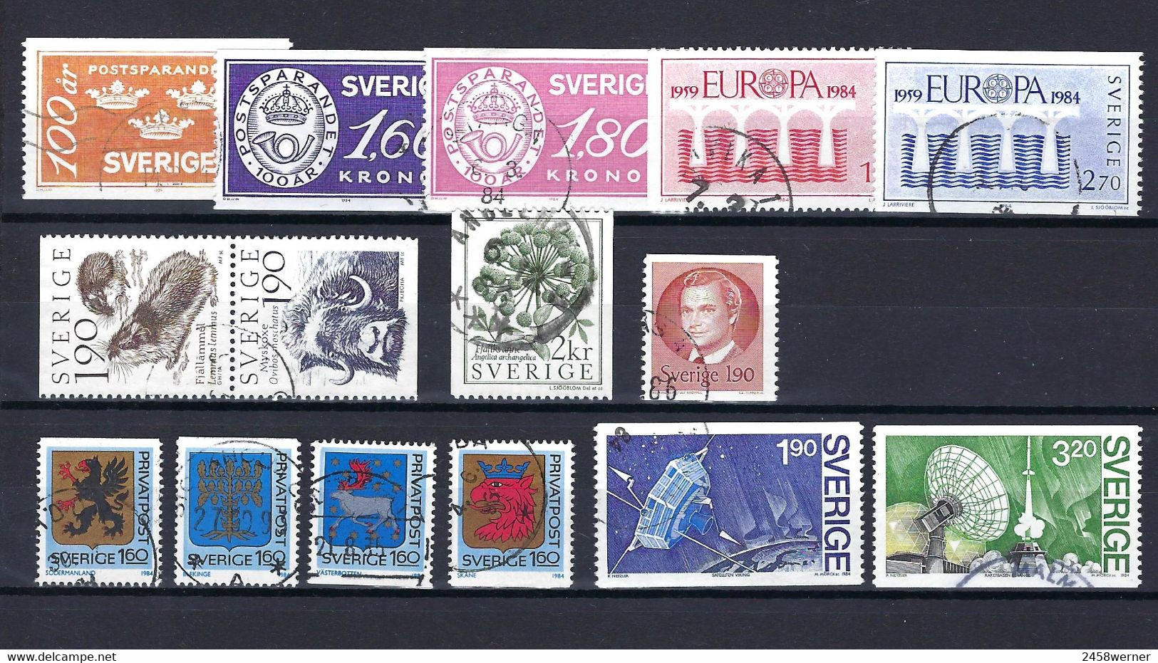 Schweden Lot Aus Dem Jahr 1984 Gestempelt Used - Collections