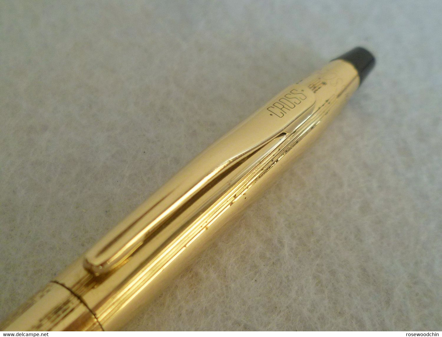 Vintage Authentic USA Cross 1/20-10kt Gold Fill Gold Body Ball Point Pen (#31) - Stylos