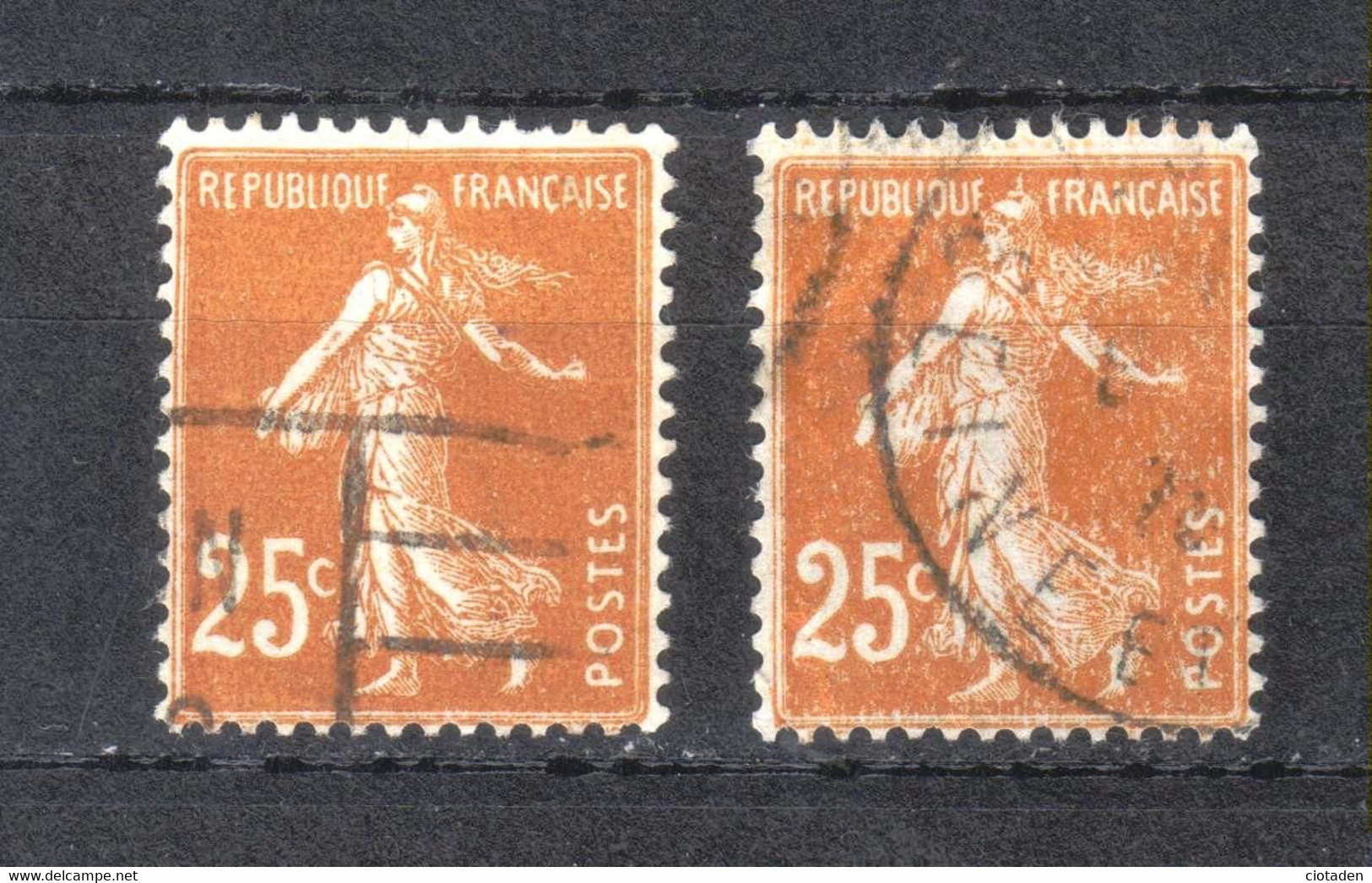 Semeuse - 1927 - 25c Jaune Brun - YT 235  - Variété - Used Stamps