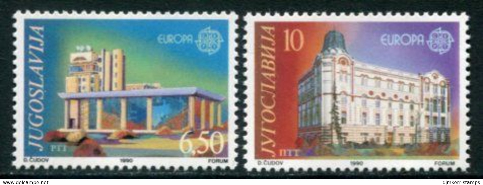 YUGOSLAVIA 1990  Europa: Postal Buildings  MNH / **.  Michel 2414-15 - Ongebruikt